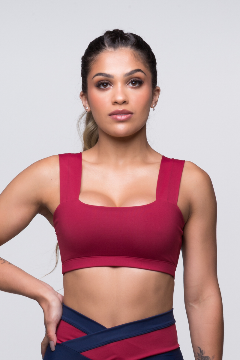 05 cropped top fitness poliamida faixa valentino