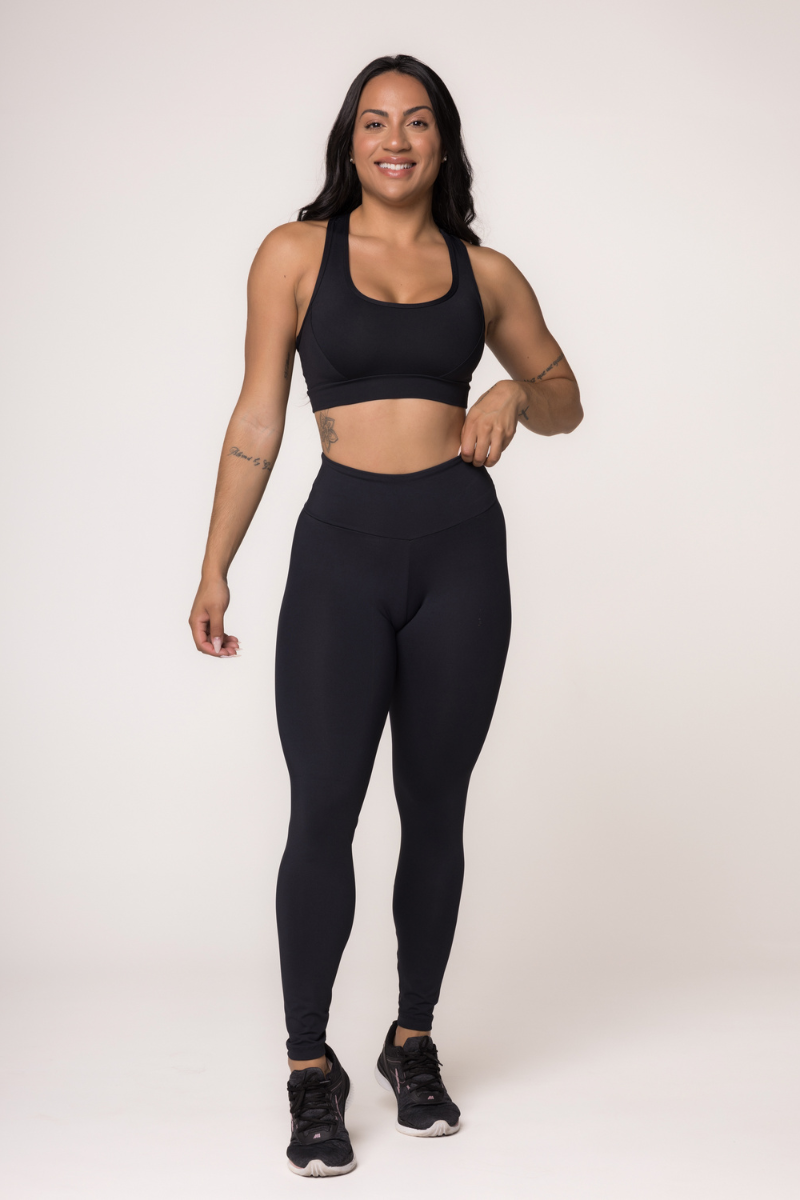 01 calca legging fitness poliamida preta