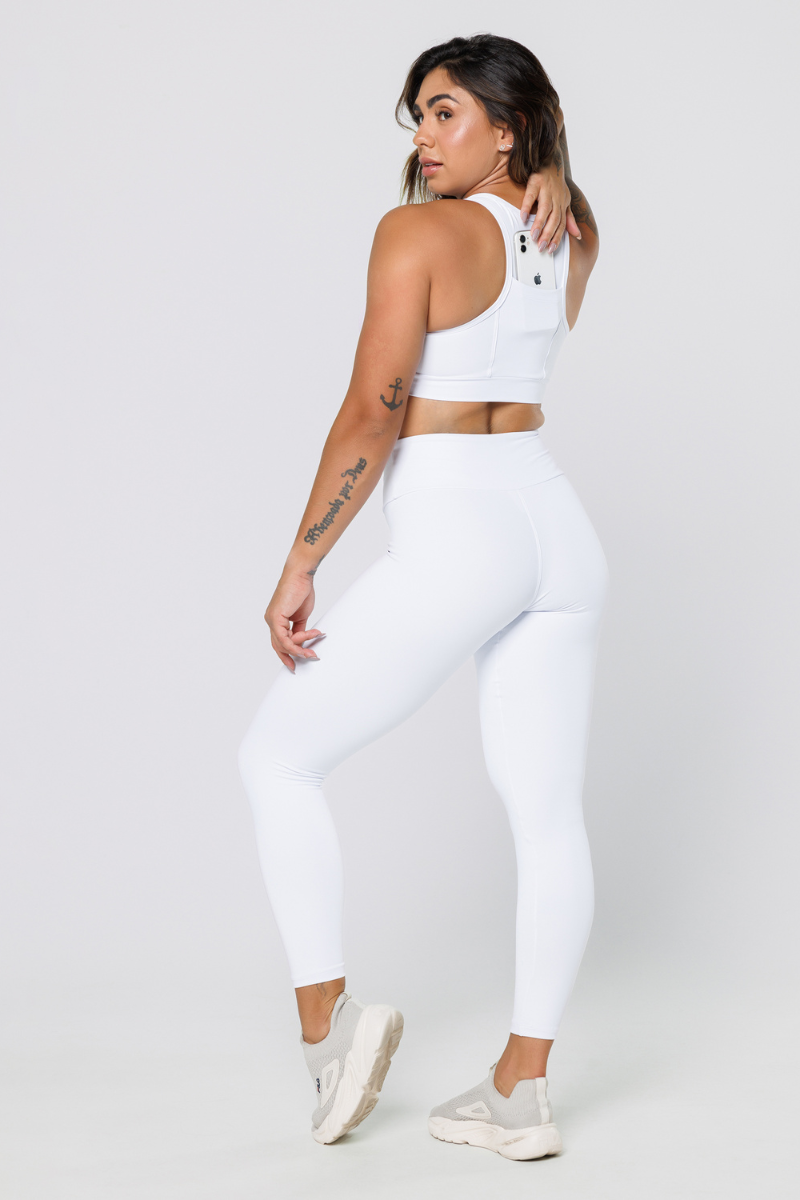 01 calca legging fitness poliamida branca