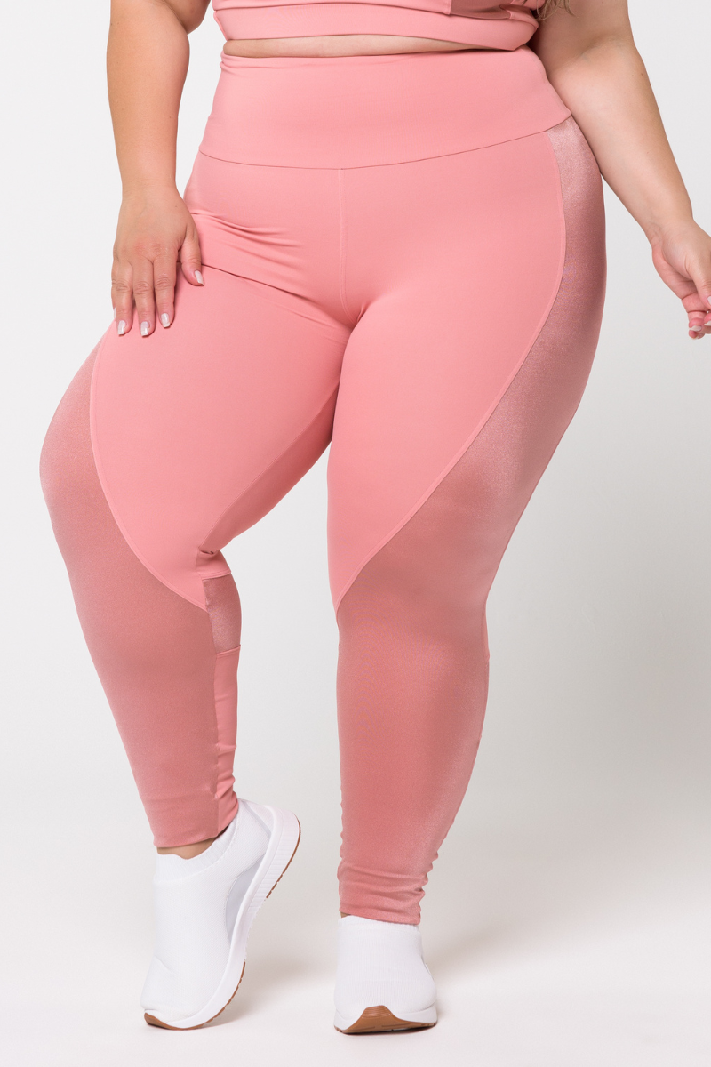 06 calca legging poliamida pluz size rosa claro com recortes metalic