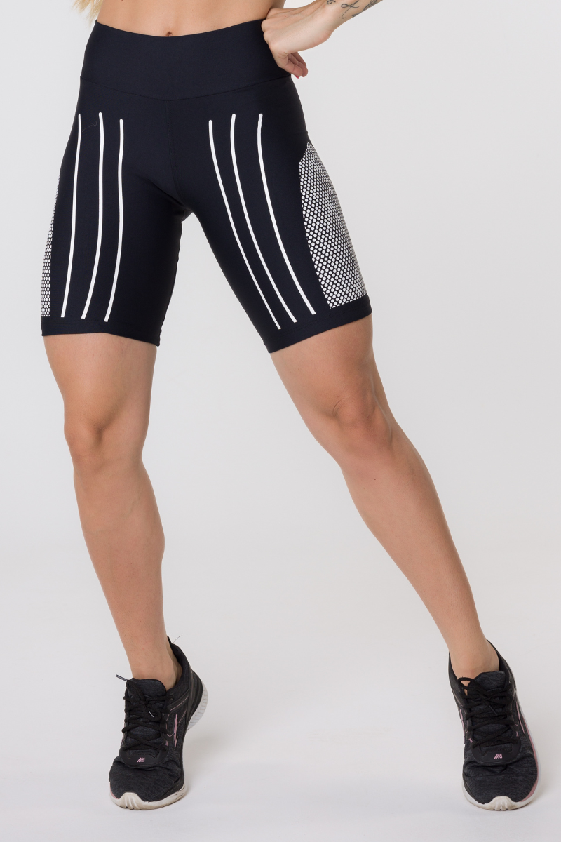 06 bermuda fitness poliamida compressao preta