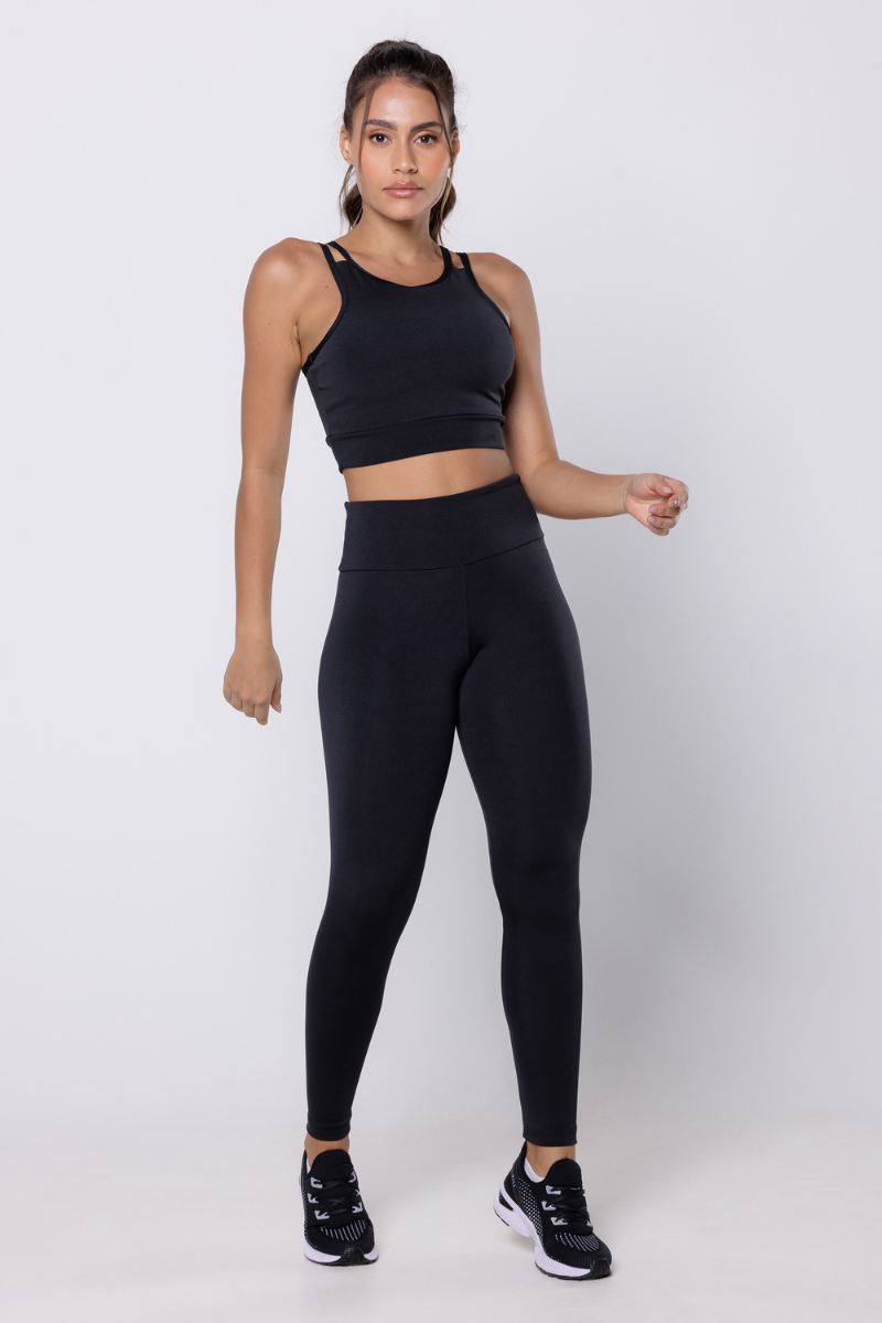 01 calca legging fitness basica preta