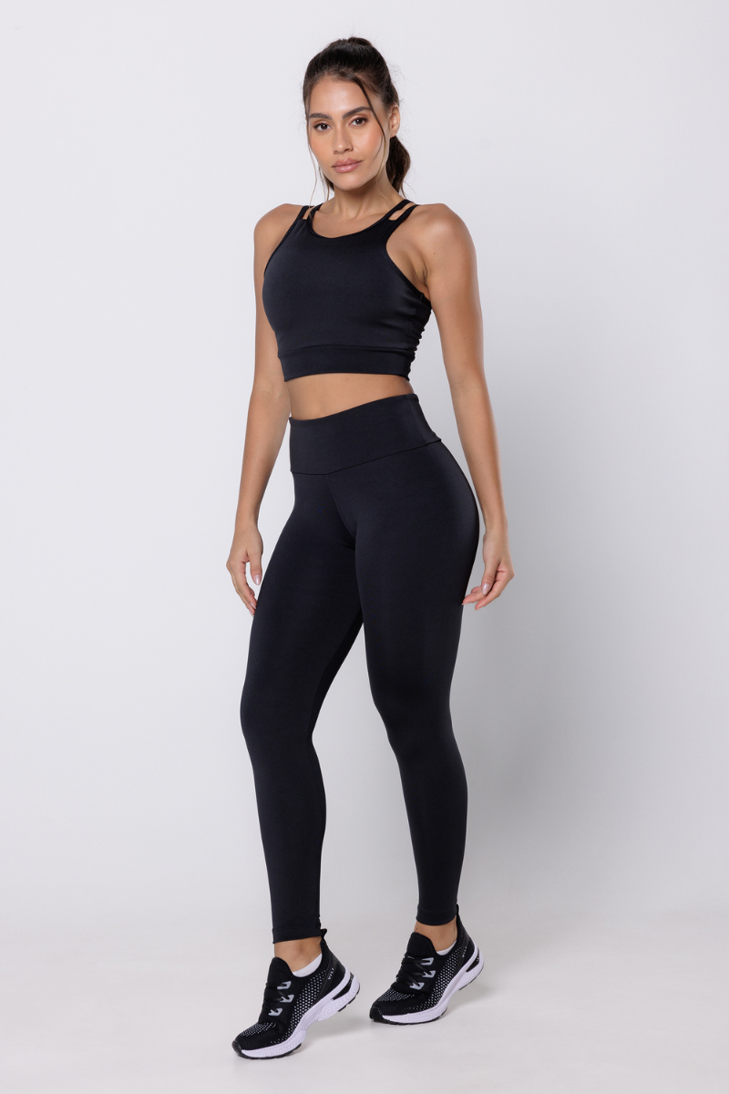 03 calca legging fitness basica preta