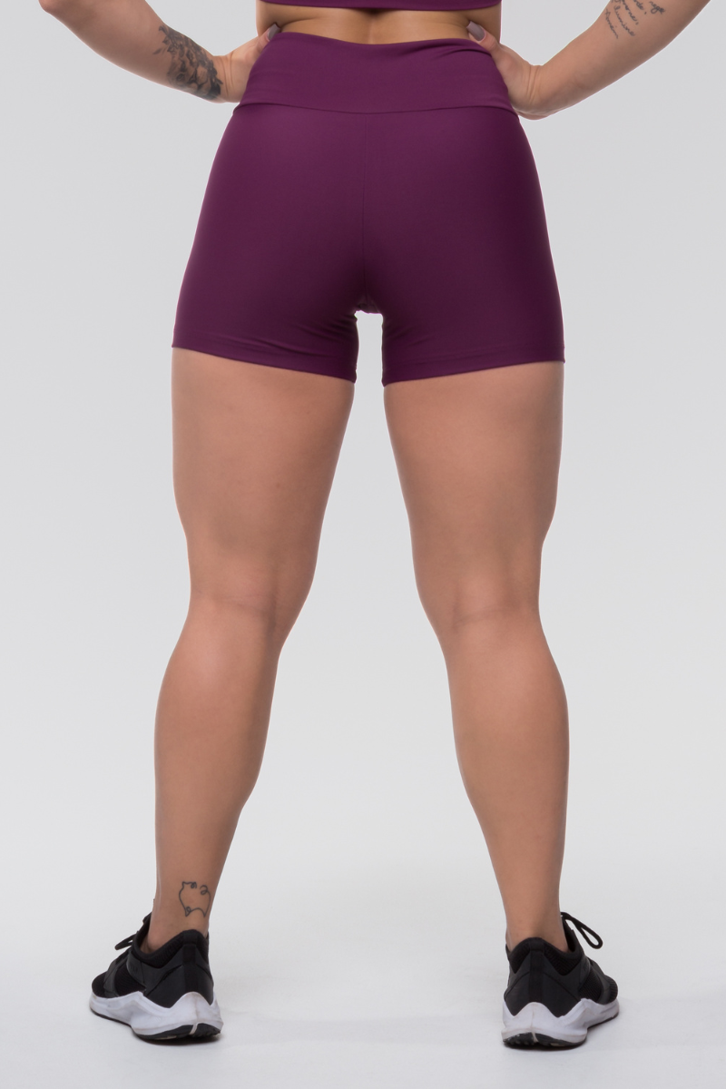 11 short fitness poliamida cos transpassado malbec