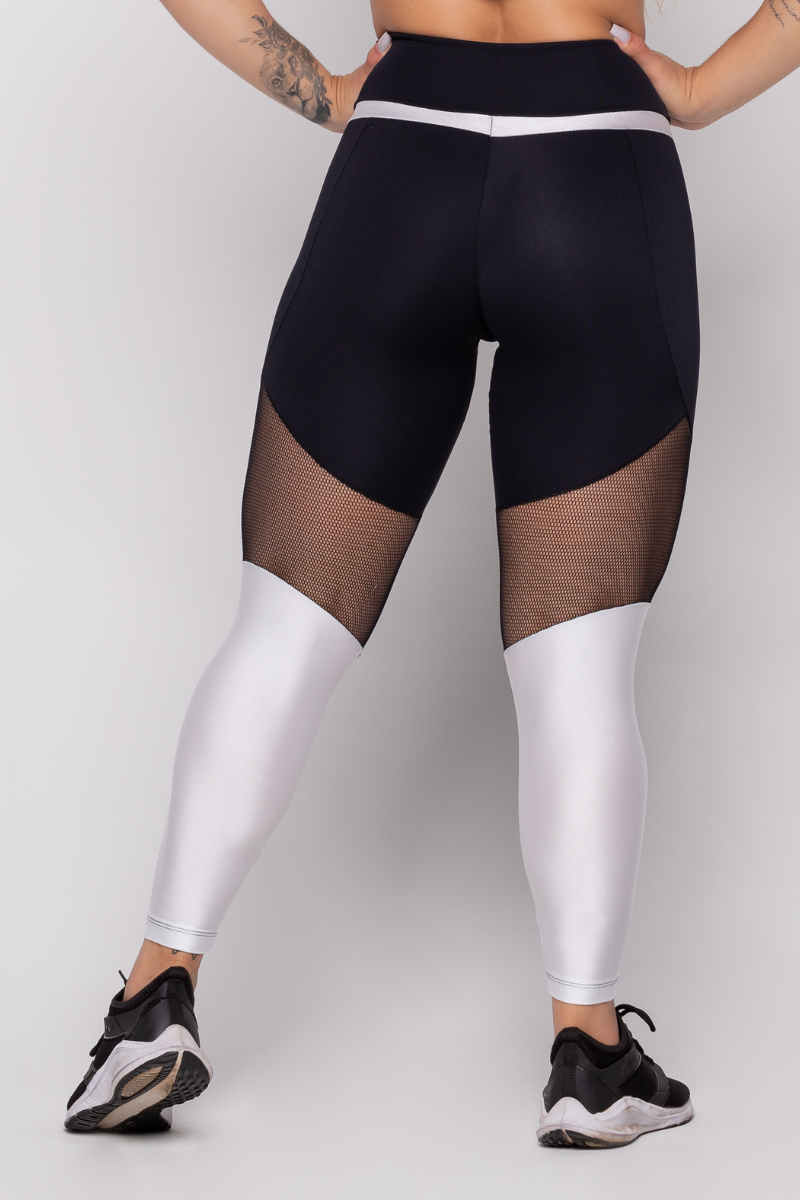 04 calca legging fitness poliamida branco com tela