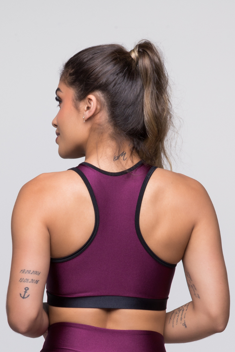 05 top fitness metalic poliamida malbec com preto