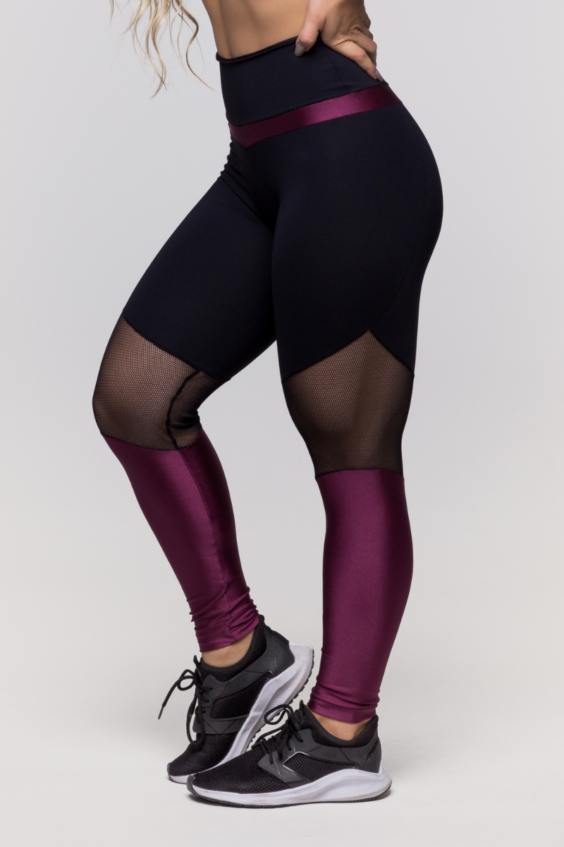 01 calca legging fitness poliamida malbec com tela