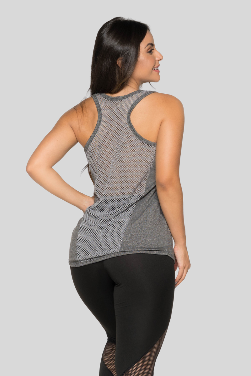 02 regata viscolycra fitness com tela cinza
