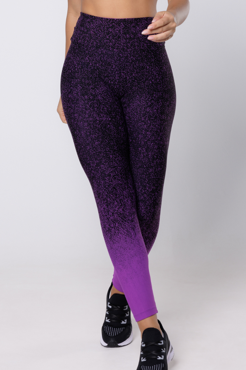 01 calca legging fitness jacquard degrade orquidea