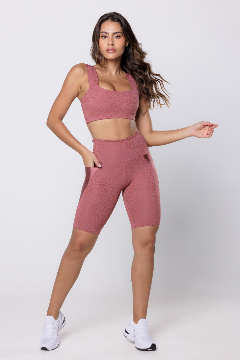 06 cropped fitness faixa jacquard feline blush