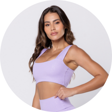 02 cropped top fitness poliamida faixa jacquard lilas