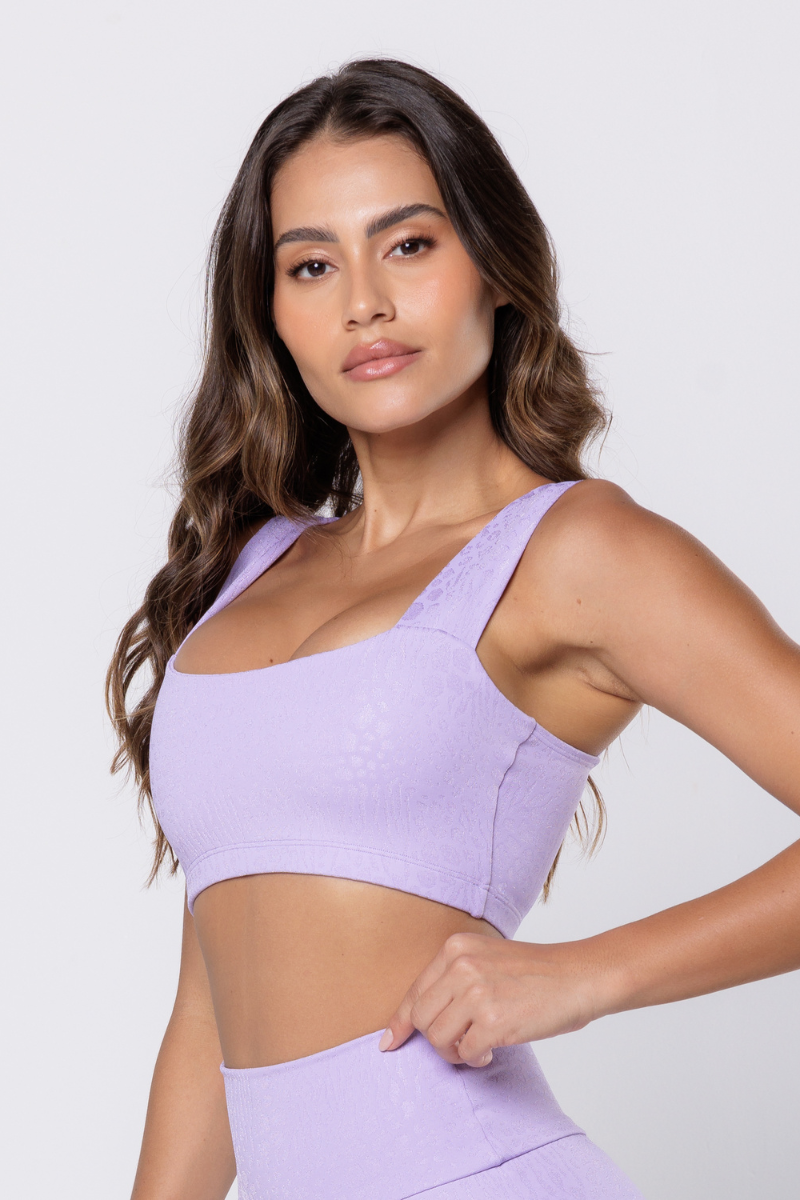 04 cropped top fitness poliamida faixa jacquard lilas