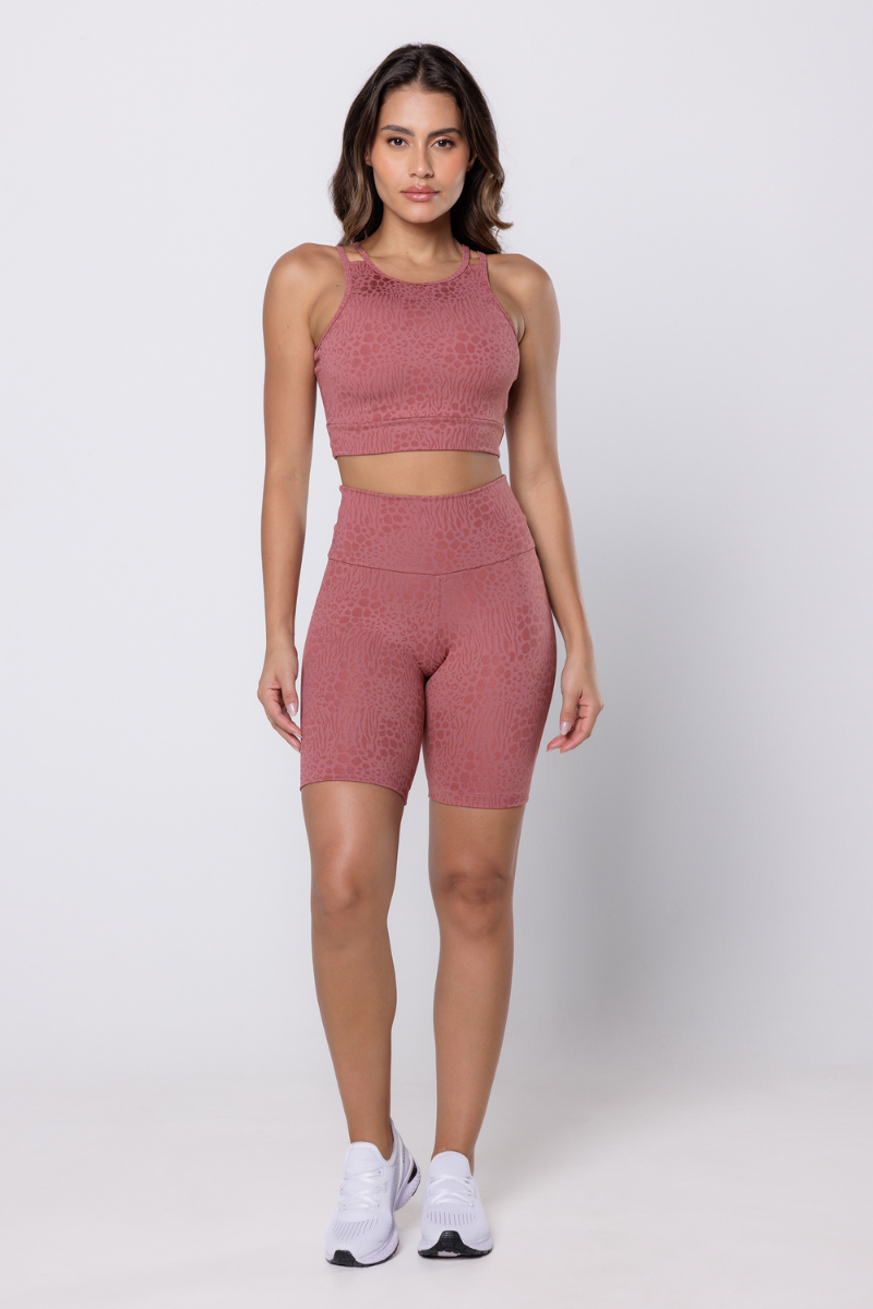 02 bermuda fitness jacquard feline poliamida blush