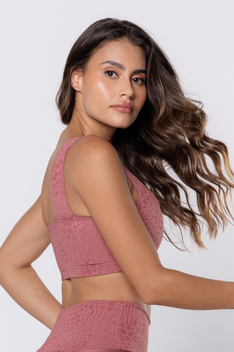 08 cropped fitness faixa jacquard feline blush