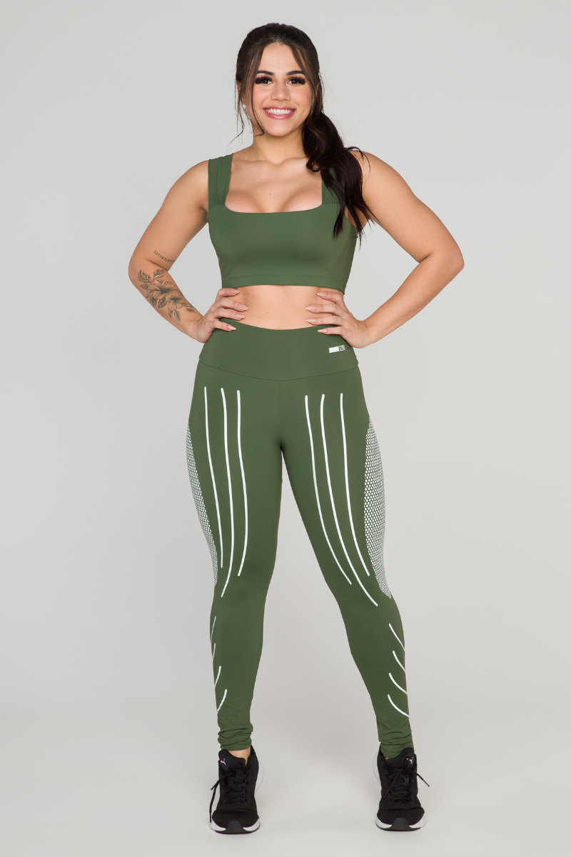 04 cropped top fitness poliamida faixa verde militar