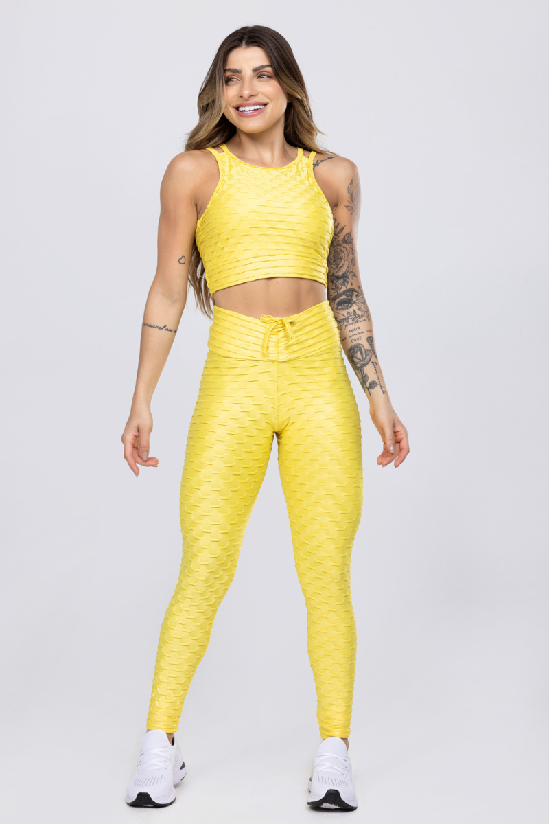 04 calca legging fitness empina bumbum amarelo