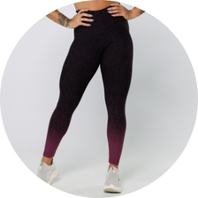 02 calca legging fitness jacquard degrade preto com malbec