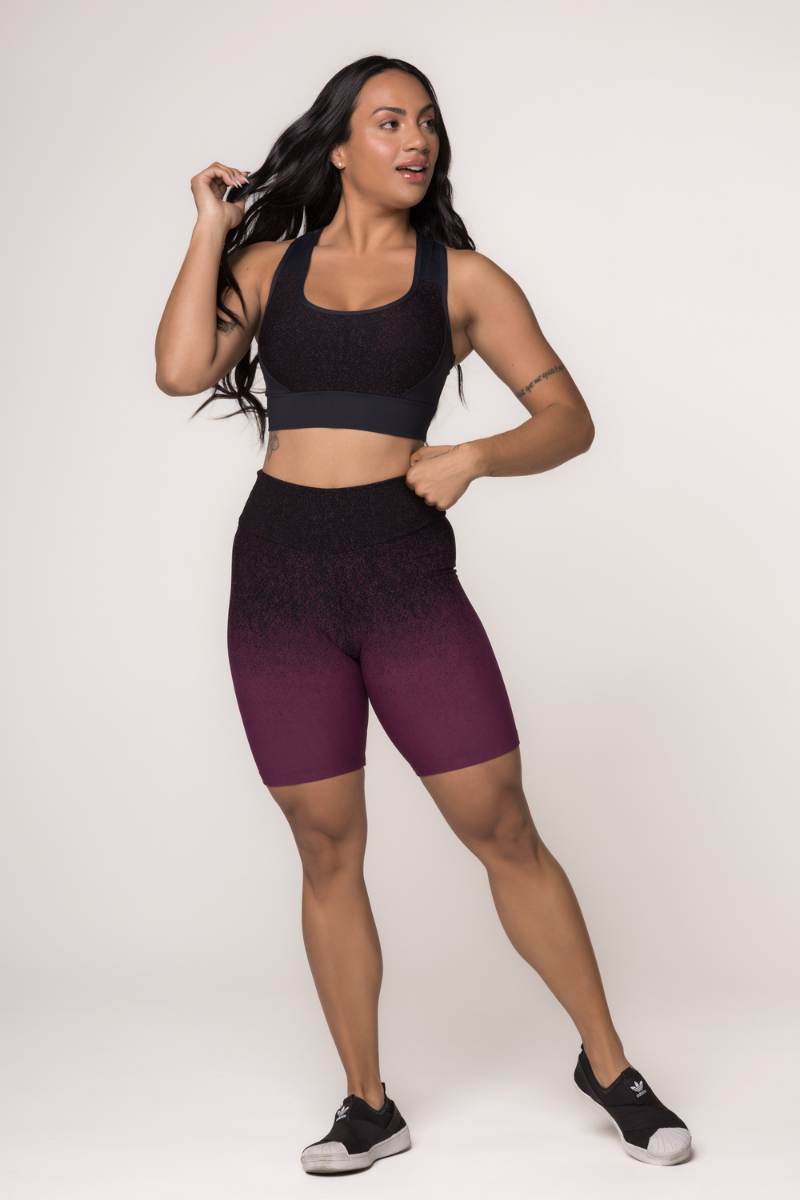 01 bermuda fitness ciclista jacquard degrade malbec