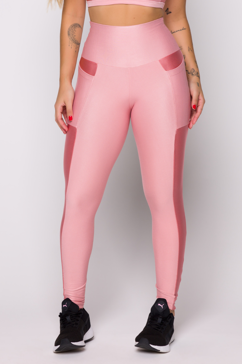 02 calca legging fitness canelada com metalic e bolso na lateral