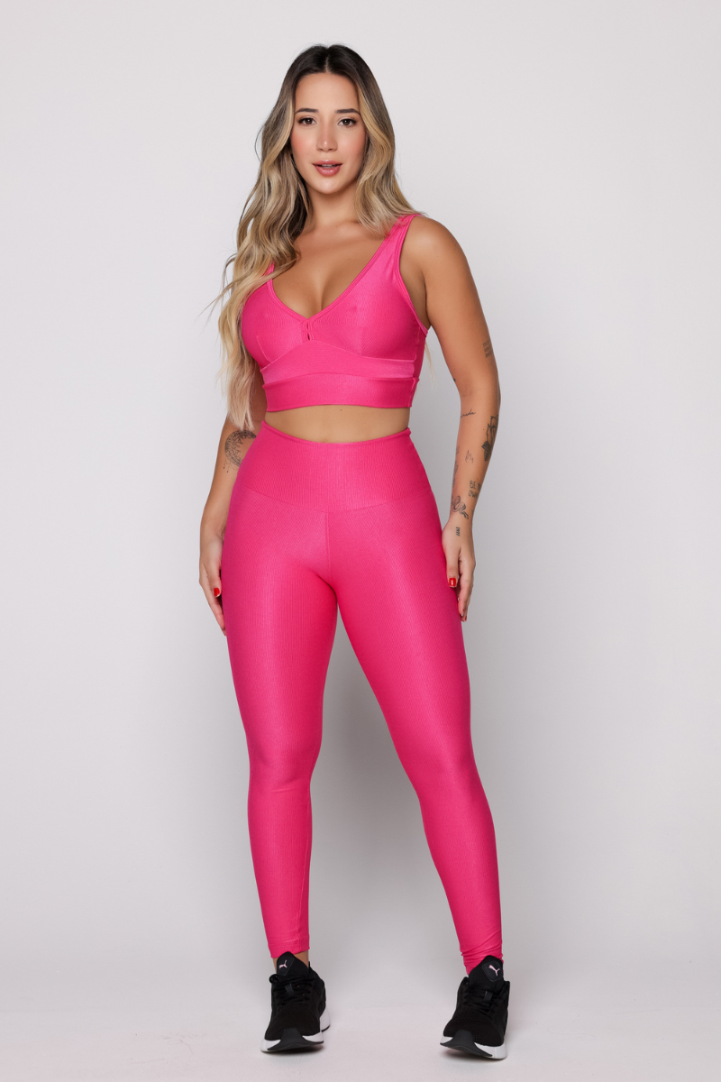 03 calca legging fitness wonder poliamida canelada basica rosa pink