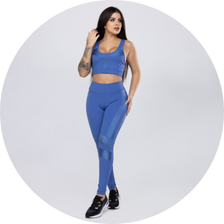 02 calca legging fitness poliamida com recortes em metalic blue boy