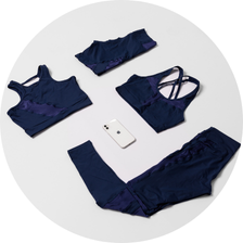 02 top fitness poliamida com recortes e detalhes nas costas azul marinho
