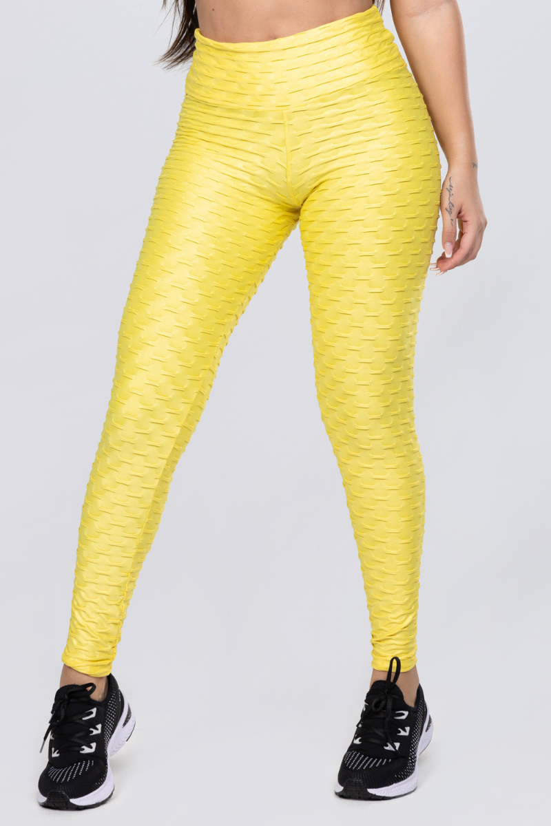 06 calca legging basica fitness alto relevo cirre amarelo