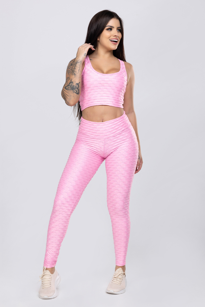 07 calca legging basica fitness alto relevo cirre rosa claro