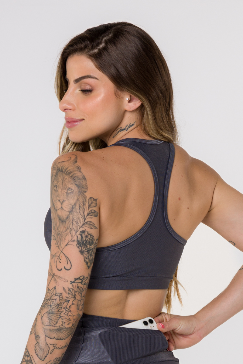 03 top fitness canelado nadador cinza