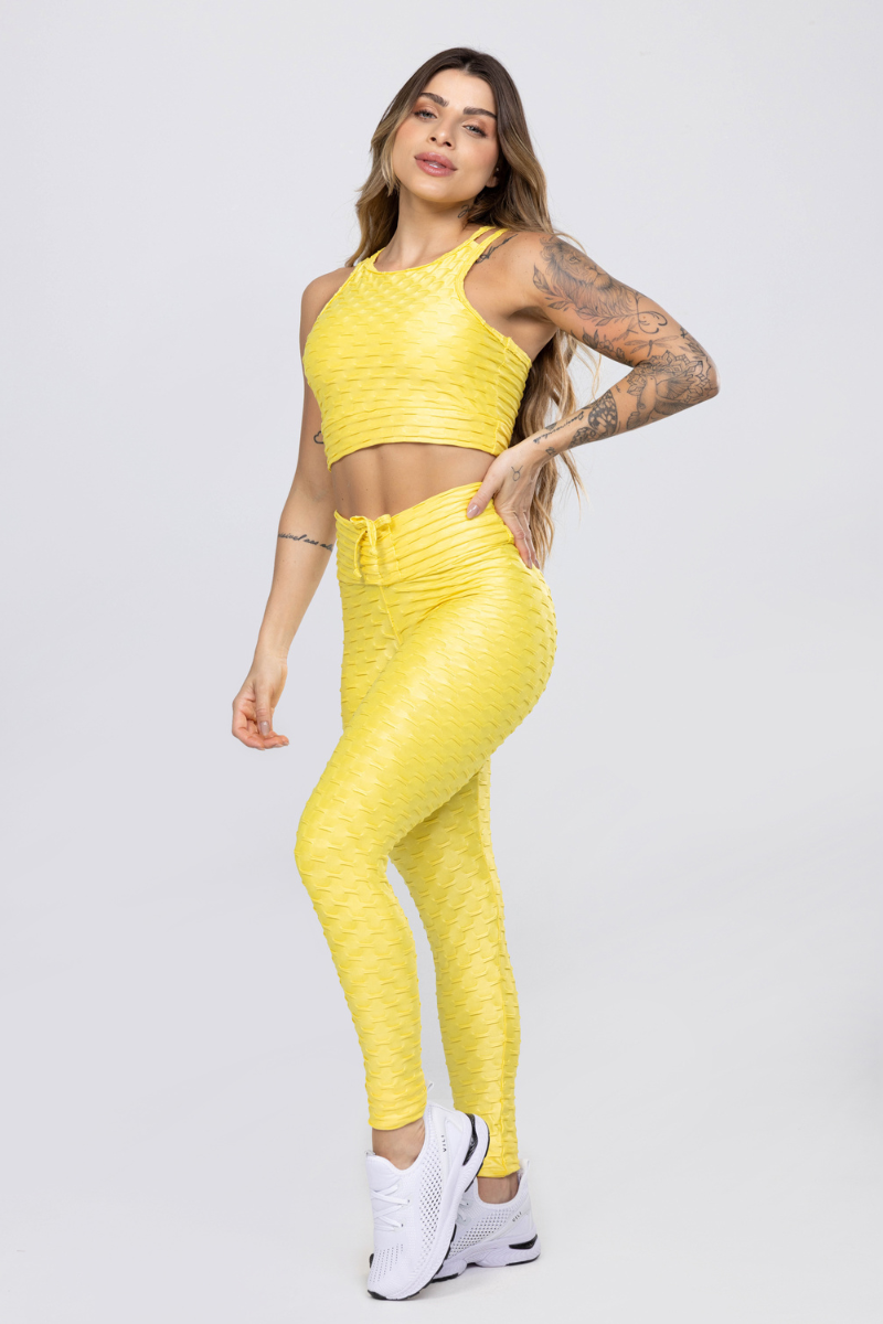 02 top fitness alto releco cirre alcas finas amarelo