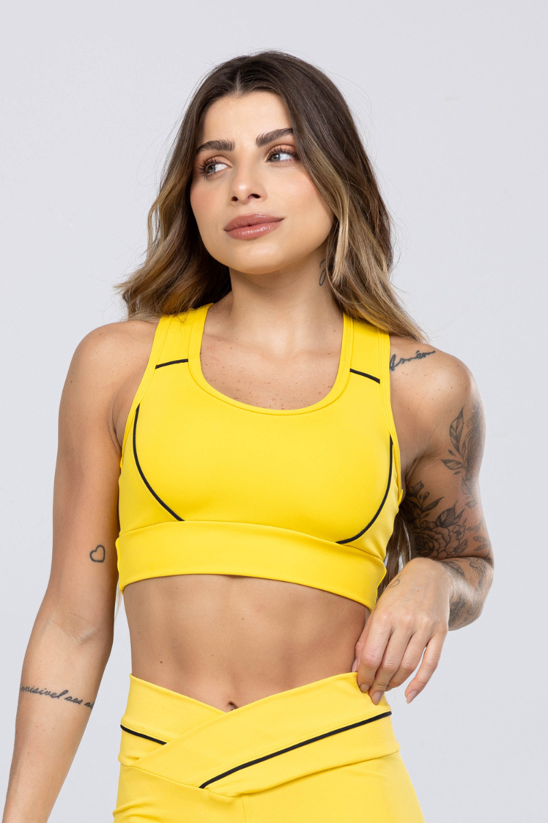 07 top nadador amarelo com detalhes em vivo preto