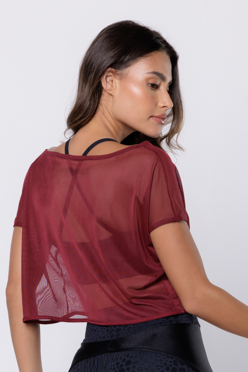 01 cropped tule com transparencia bordo