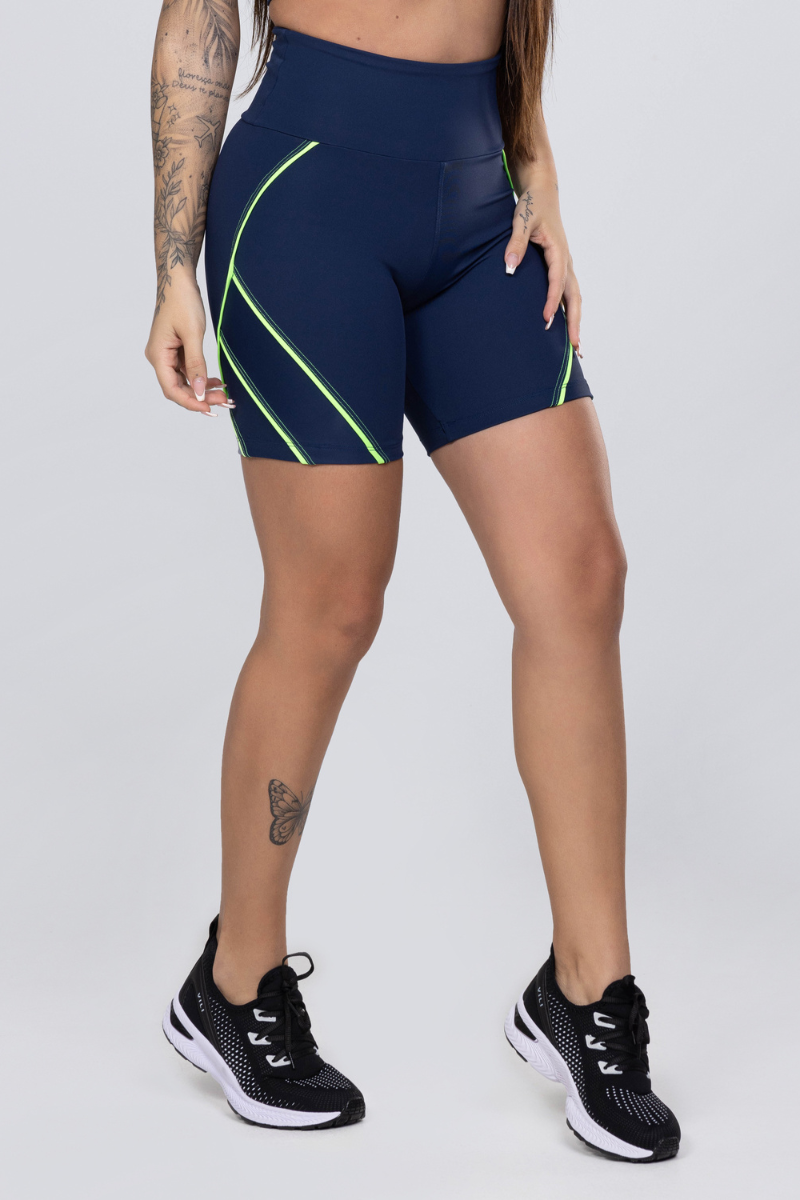 03 bermuda fitness poliamida azul marinho com detalhes em vivo