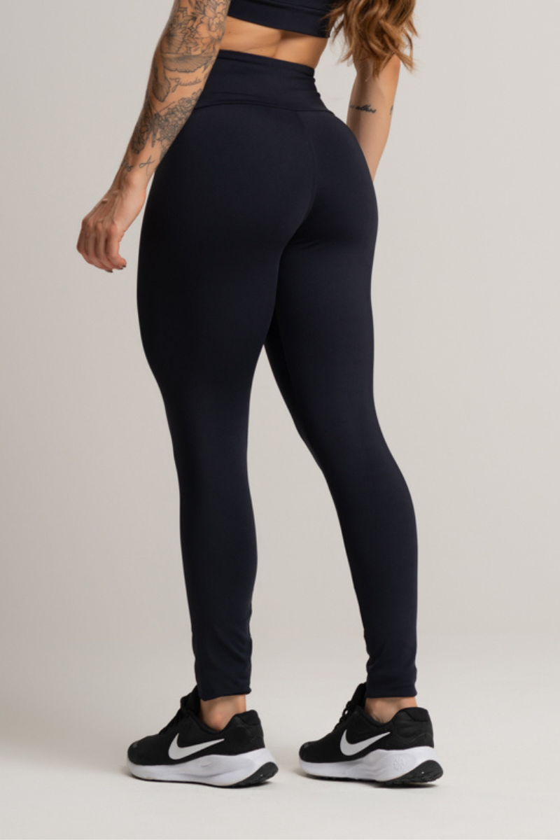 02 calca legging feminina fitness basica preta