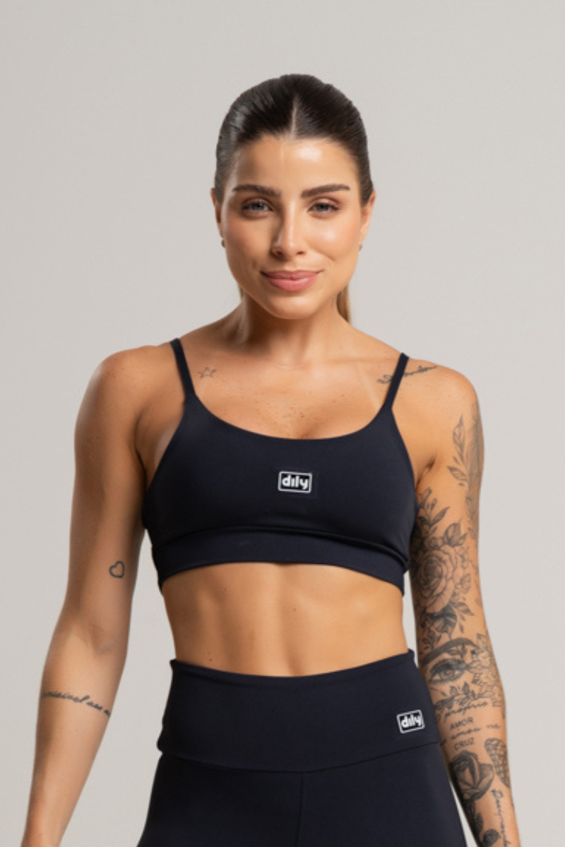 03 top feminino fitness basico preto