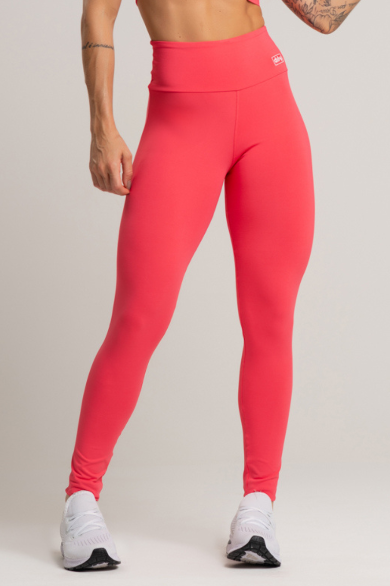 03 calca legging feminina fitness basica poliamida pitaya