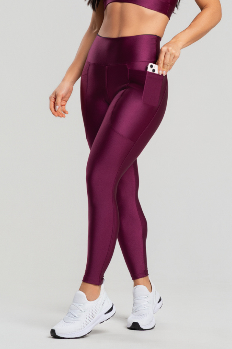 05 calca legging fitness poliamida metalic com bolsos malbec