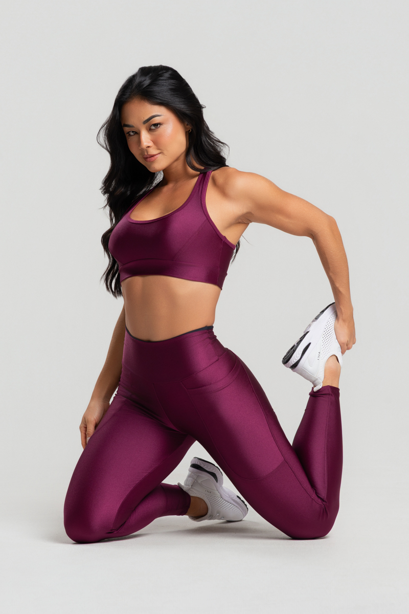 10 calca legging fitness poliamida metalic com bolsos malbec