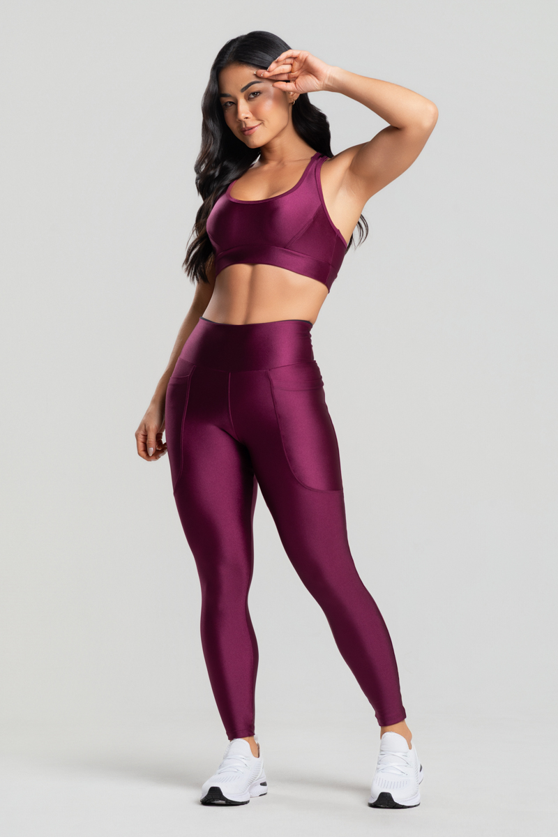 12 calca legging fitness poliamida metalic com bolsos malbec