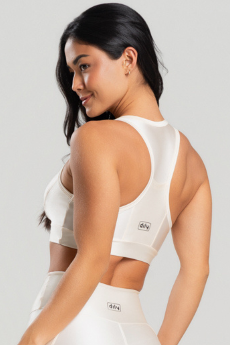 01 calca legging fitness poliamida metalic com bolsos off white