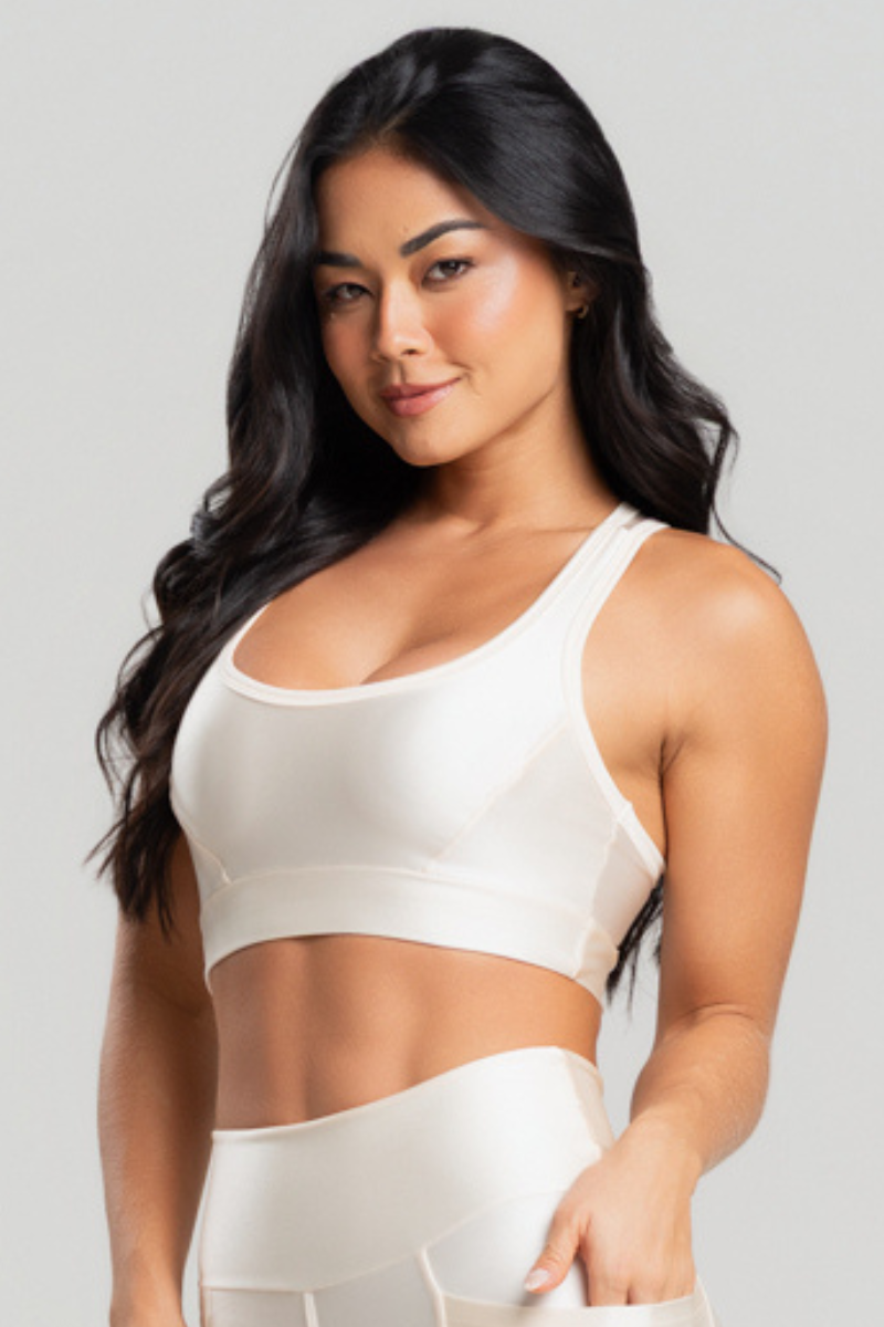 02 calca legging fitness poliamida metalic com bolsos off white