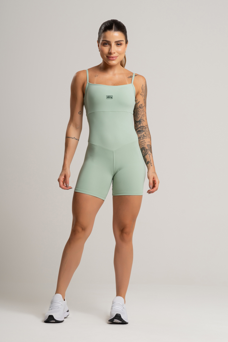 03 macaquinho fitness poliamida verde claro