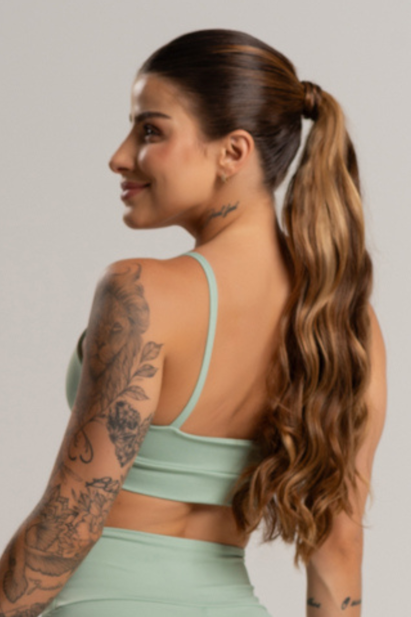 02 top feminino fitness basico poliamida marrom