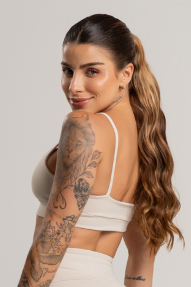 01 top feminino fitness basico poliamida nude