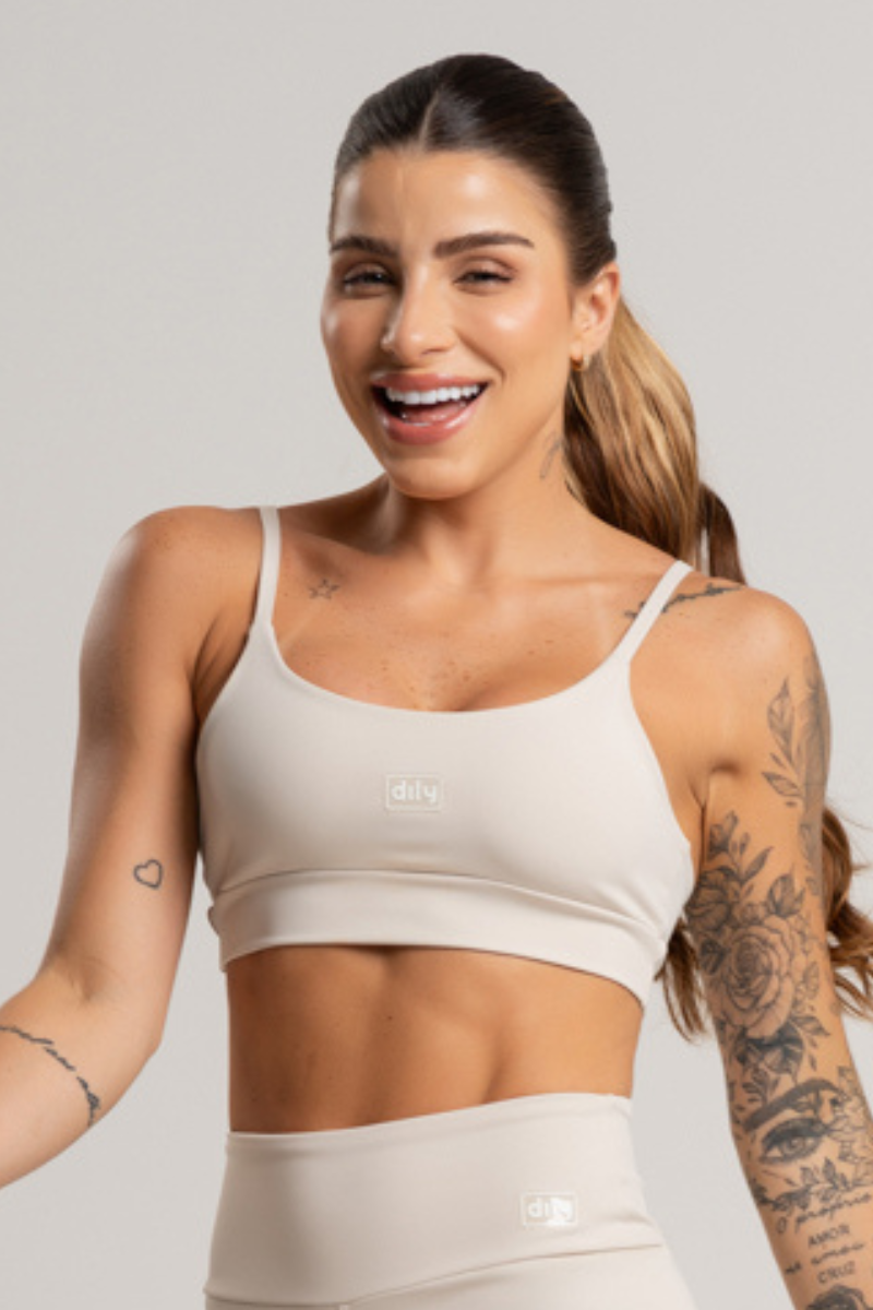 02 top feminino fitness basico poliamida nude