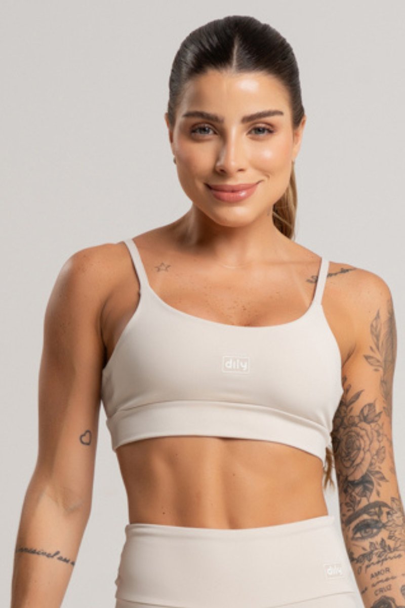 03 top feminino fitness basico poliamida nude