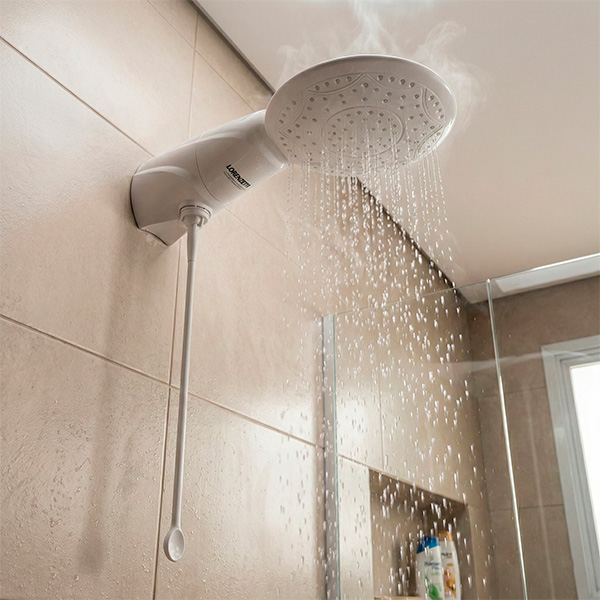 Detalhe do Chuveiro Lorenzetti Advanced Eletrônico Branco 220V