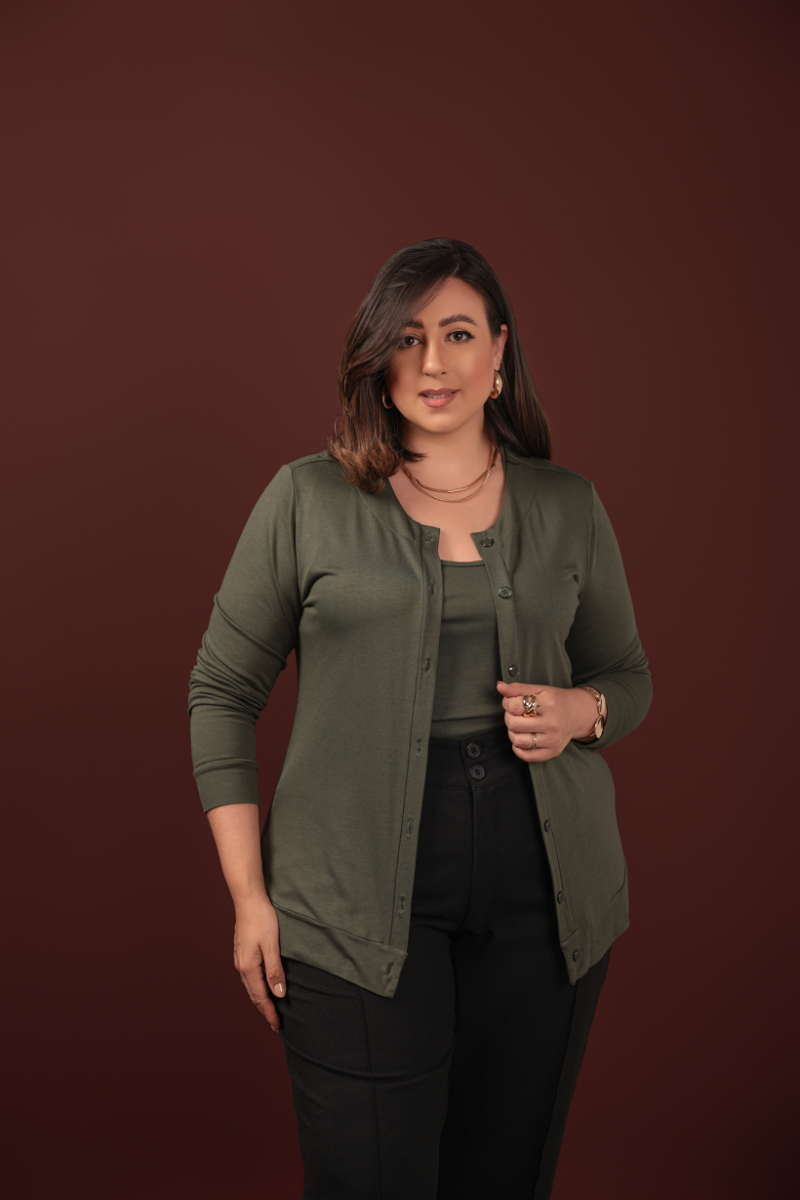 Twin Set Chanel Tricõ (Kit Cardigan e Regata) Militar