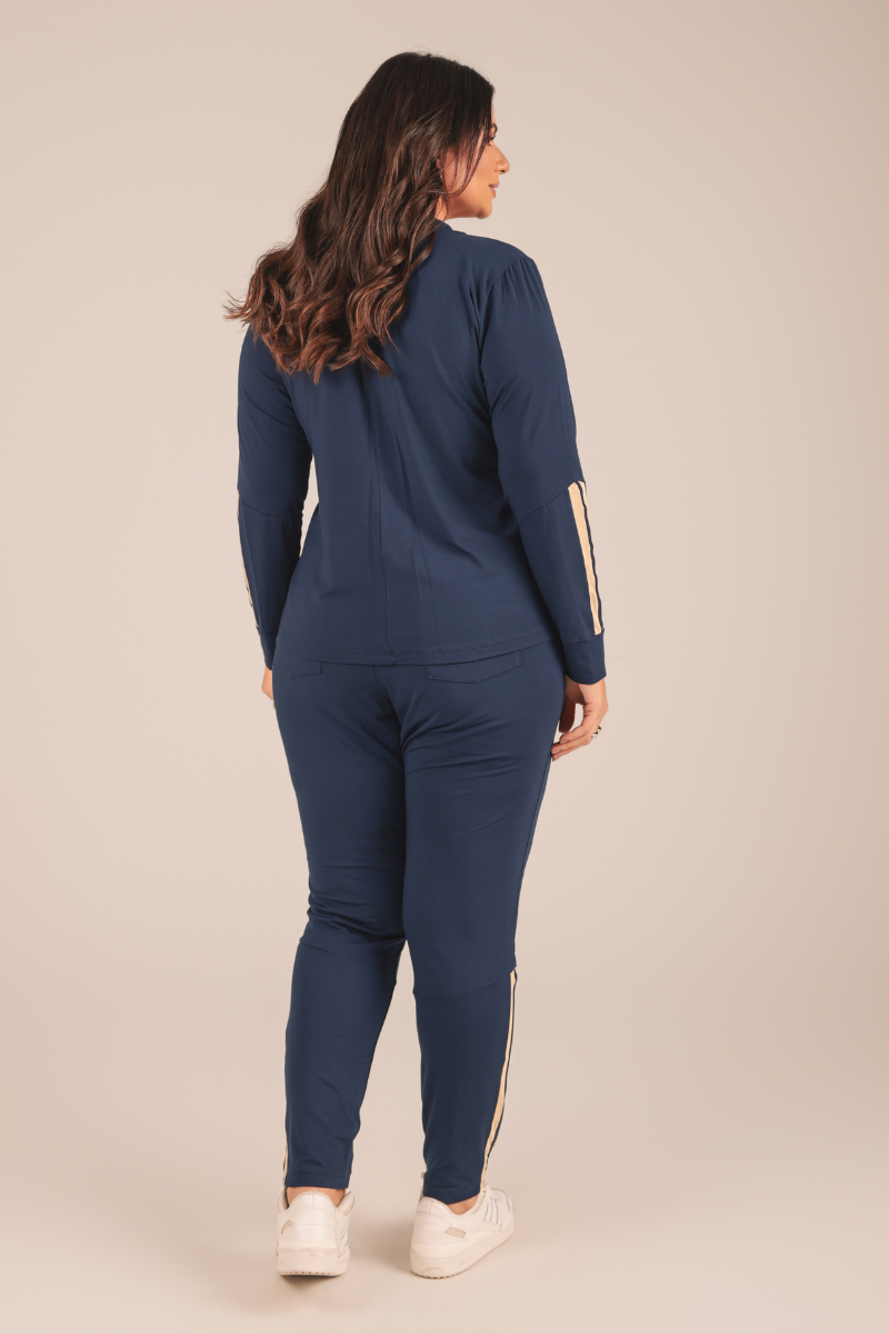 Conjunto Confort Blusa e Calça Forrado Tecido Leve Com Elastano