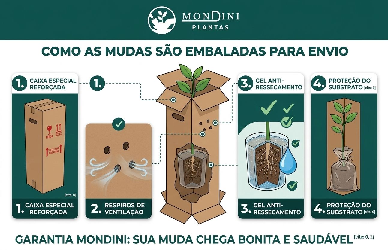 Como as mudas Mondini são enviadas